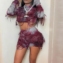 Load image into Gallery viewer, Tie Dye Bandage Top &amp; Biker Shorts