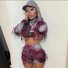 Load image into Gallery viewer, Tie Dye Bandage Top &amp; Biker Shorts
