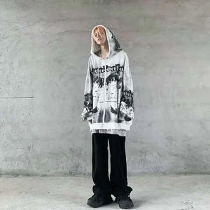 Tie Dye Gothic Smile Hoodie - 2 / XXL