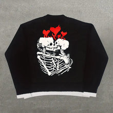 Load image into Gallery viewer, Till Death Do Us Part Letter Print Sweater - Black / S(4)