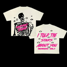 Load image into Gallery viewer, I Told The Stars Skull Print T-shirt - Beige / S(4)