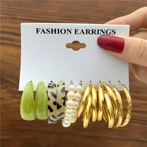 Trendy Exquisite Earrings Set - LY54678