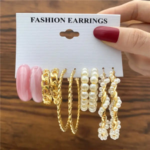 Trendy Exquisite Earrings Set - LY54680