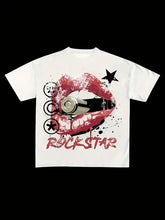 Load image into Gallery viewer, Trendy Y2K Lips Print Crew Neck Tee - customized