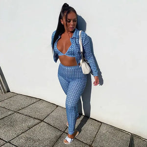 Turtleneck Jacket Matching 3 Piece Set