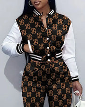 Load image into Gallery viewer, Two Piece Baseball Tracksuit Set