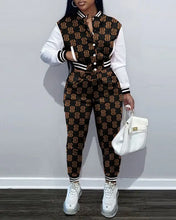 Load image into Gallery viewer, Two Piece Baseball Tracksuit Set