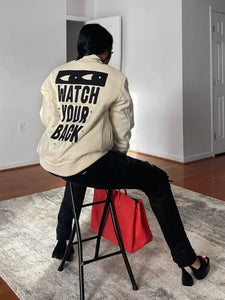 Varsity Baseball Cropped Cyber Y2K Jacket