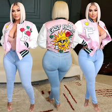 Load image into Gallery viewer, Varsity Baseball Cropped Y2k Jacket