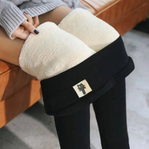 Velvet Warm Heigh Waist Comfortable Stretchy Leggings - Cat