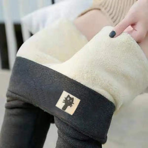 Velvet Warm Heigh Waist Comfortable Stretchy Leggings - Cat