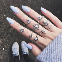 Load image into Gallery viewer, Vintage Bohemia Charm Rings Set - 10