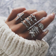 Load image into Gallery viewer, Vintage Bohemia Charm Rings Set - 11