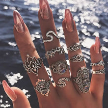 Load image into Gallery viewer, Vintage Bohemia Charm Rings Set - 16