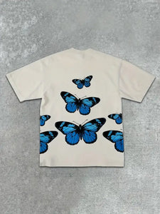 Vintage Butterfly Print Tee - customized