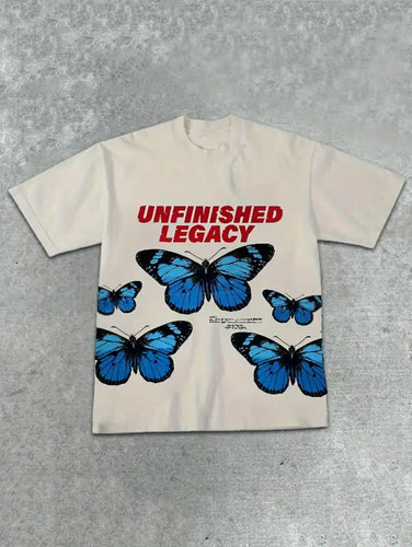 Vintage Butterfly Print Tee - customized