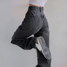 Load image into Gallery viewer, Vintage Ripped Baggy Cut Out High Waist Denim Jeans