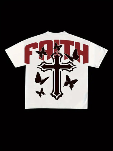 Vintage Y2K Butterfly Print T-Shirt - customized