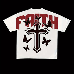 Vintage Y2K Butterfly Print T-Shirt - White / S(4)