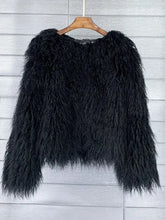 Load image into Gallery viewer, Warm Knitting Shaggy Cardigan Faux Fur Coat