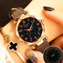 Load image into Gallery viewer, Stars &amp; Sky Dial Clock Luxury Rose Gold Quartz Wrist Watch -