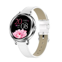 Load image into Gallery viewer, 39mm Diameter Smartwatch For Women - White leather strap