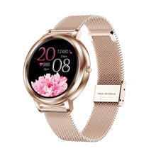 Load image into Gallery viewer, 39mm Diameter Smartwatch For Women - Gold steel strap