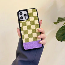 Load image into Gallery viewer, Winter Checkerboard Plush Soft Case For IPhone - for iphone