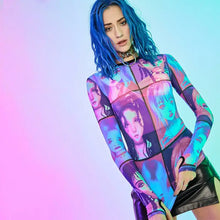 Load image into Gallery viewer, Y2K Aesthetic O-Neck Mesh T-Shirt
