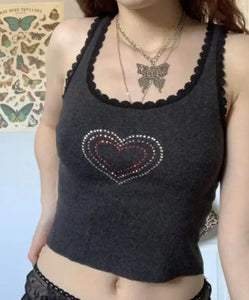 Y2K Aesthetics Sleeveless Crop Top - G / S