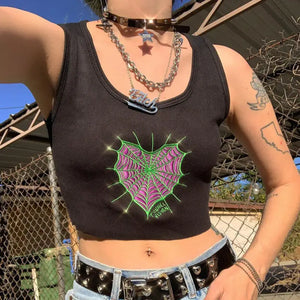 Y2K Aesthetics Sleeveless Crop Top - H / S