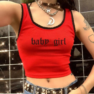 Y2K Aesthetics Sleeveless Crop Top - A / S