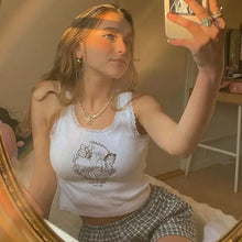 Load image into Gallery viewer, Y2K Aesthetics Sleeveless Crop Top - I / S