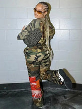 Load image into Gallery viewer, Y2K Camouflage Patchwork Cargo Pants