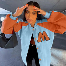 Load image into Gallery viewer, Y2K Cotton Letter Embroidery Baseball Jacket