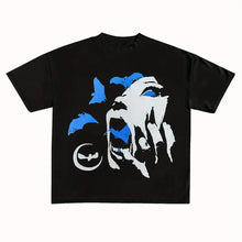 Load image into Gallery viewer, Y2K Crew Neck Portrait Print Tee - Black / XS(2)