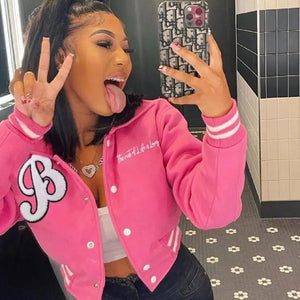Y2K Cyber Racing Jacket - L / Pink
