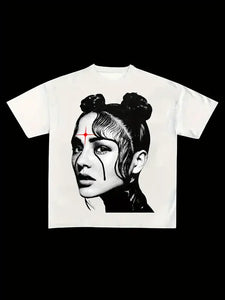 Y2K Portrait Print Tee - customized