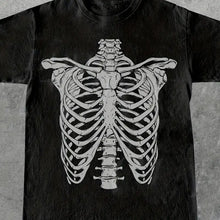 Load image into Gallery viewer, Y2K Skull Print Crew Neck T-shirt - Black / S(4)