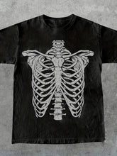 Load image into Gallery viewer, Y2K Skull Print Crew Neck T-shirt - customized