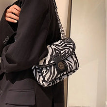 Load image into Gallery viewer, Zebra Pattern Small PU Leather Crossbody Bag