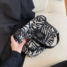 Load image into Gallery viewer, Zebra Pattern Small PU Leather Crossbody Bag