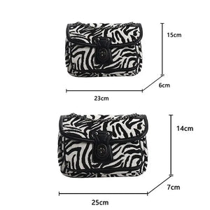 Zebra Pattern Small PU Leather Crossbody Bag