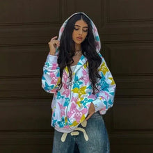 Load image into Gallery viewer, Zip-Up Gothic Punk Hoodie