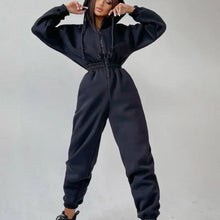 Load image into Gallery viewer, Zipper Drawstring Jacket And Elastic Pencil Pants Suit