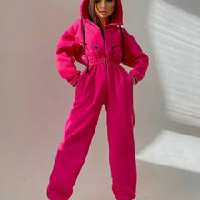 Load image into Gallery viewer, Zipper Drawstring Jacket And Elastic Pencil Pants Suit