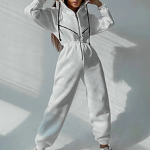 Load image into Gallery viewer, Zipper Drawstring Jacket And Elastic Pencil Pants Suit