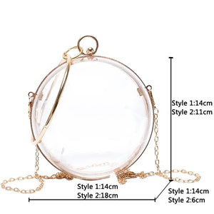 Acrylic Transparent Chain Clutch Bag - Style1