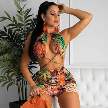 Load image into Gallery viewer, Bandage Backless High Waist Beach Wear Bathing Suit