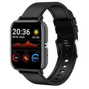 Bluetooth Full Touch Fitness Tracker Smartwatch - Black
